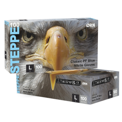 MOH1502 NITRILE GLOVE BLUE L STEPPE