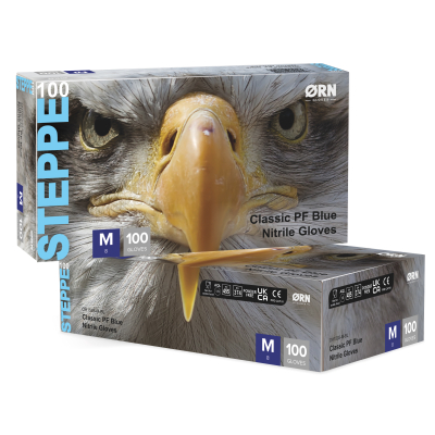 MOH1502 NITRILE GLOVE BLUE M STEPPE